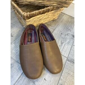 L.B. Evans Aristocrat Opera Men's Slippers Size 8.5 EEE Extra Wide Brown Leather